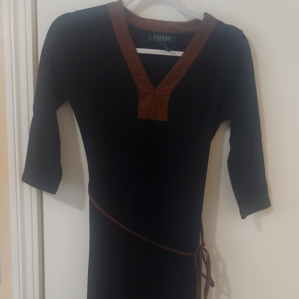 Lauren Ralph Lauren Women's Dress Black Brown Xs